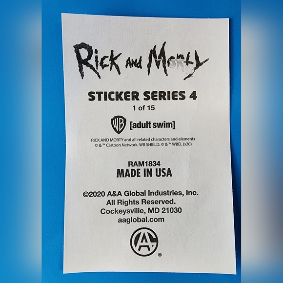 Set of 15 Rick And Morty Vending Machine Stickers, Series 4 - Picture 4 of 7